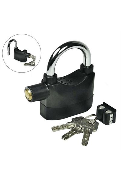Go İthalat Multifunctional Extra Security Square Pad Cabinet Lock with Decibel Black Alarm (4832)