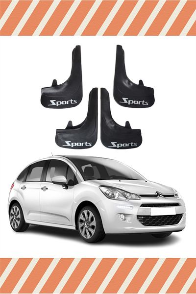 Heda Tex Citroen C3 2011-2015 - 4-Piece Dust and Fender Set with Sports Text
