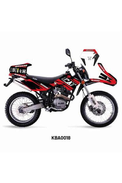 Motiker Kuba Black Cat Tasarım Motosiklet Sticker Etiket Kaplama Modeli Red