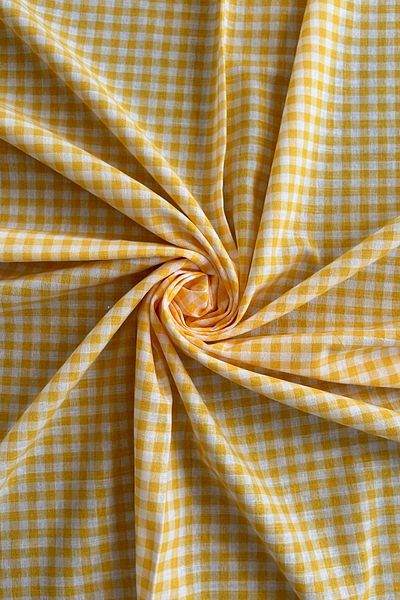 Doray Kumaş Βαμβακερό λινό ύφασμα με σχέδιο Gingham / DRY 161
