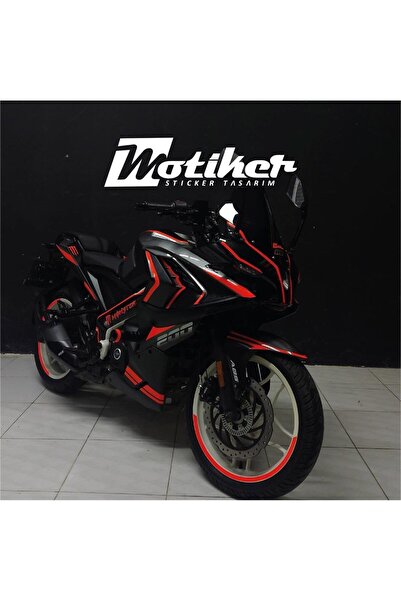 Bajaj RS200 Neon Turuncu Sticker Etiket Full Takım Modeli