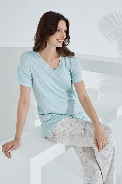 Etoile Tricoturi Bambus Set de pijamale cu mânecă scurtă pentru femei - Giant...