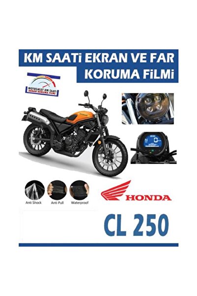 Motiker Honda CL250 Motosiklet Far ve Ekran Km Koruyucu