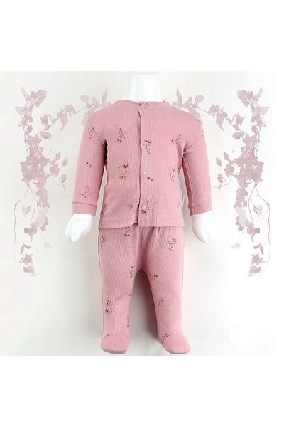 Sebi Bebe 2-Piece Pajama Set with Roses and Booties 1110