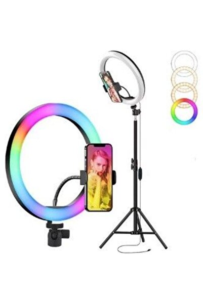 Daytona Ring Light Led Sürekli Işık Light Kuaför/video/fotoğraf/makyaj Işığı Işık Ayaklı Tripod- 10 Inç"