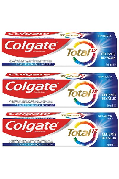 Colgate Total Gelişmiş Beyazlık Diş Macunu 50 ml 3 Adet