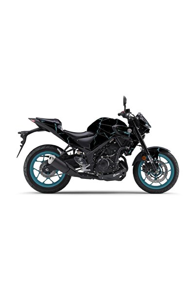 Motiker Yamaha MT-25 2020 - 2023 Sticker Şimşek Desen Kaplama Sticker Etiket ...