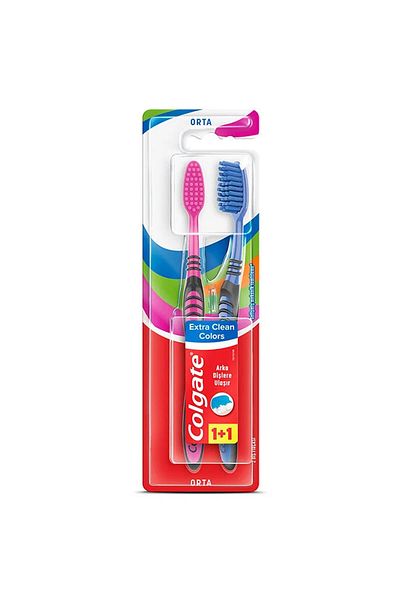 Colgate Extra Clean Colors Medium Toothbrush 1 1