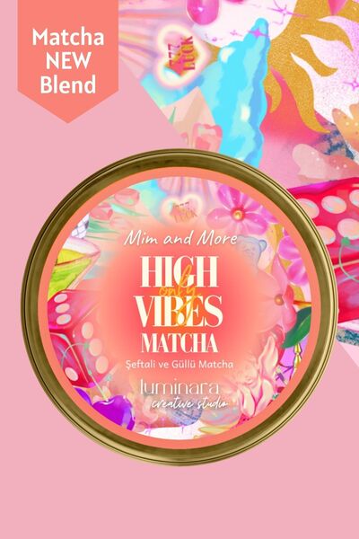 Mim and More High Vibes Only Matcha - Gül Ve Şeftali Aromalı Matcha, 25 gr
