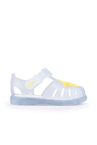 IGOR S10234 Tobby Starfish Copii Sandale Albe Galbene