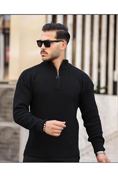 mayastyle Tricotaj cu jumătate de fermoar