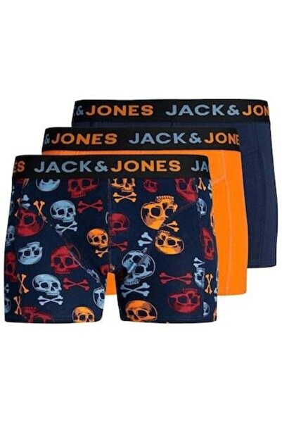 Jack & Jones JACBONE SKULL TRUNKS PACHET DE 3 BUCĂți bleumarin