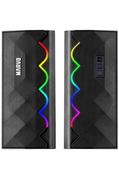 MARVO SG-269 GT60 Wired / Wireless 2.0 Stero Rgb Gaming Speaker