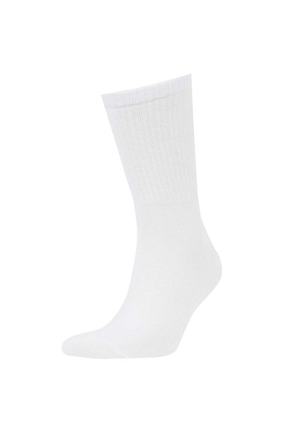 DeFacto Bequeme elastische 3-teilige lange Baumwollsocken für Herren Z0806azns