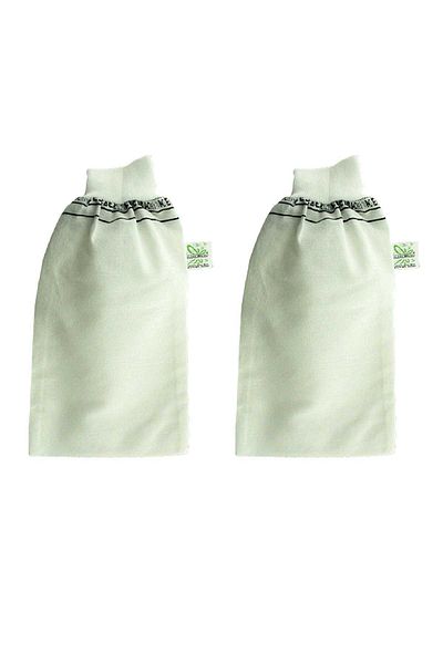 Rasanet 2 Pieces White Bath Bath Bladder with Elastic 25x17 Cm