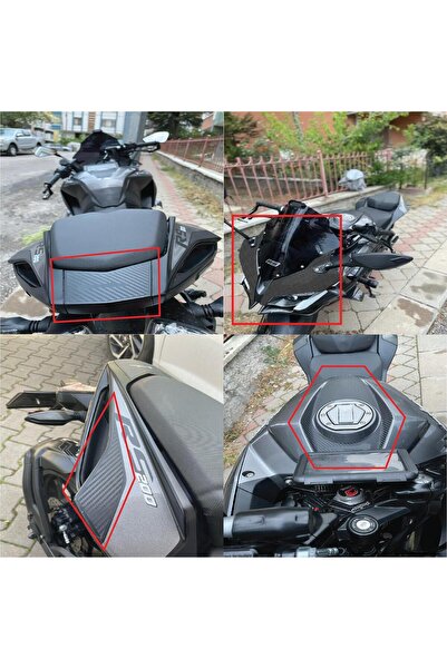 Motiker Bajaj RS200 Karbon Ön Kafa Sticker Etiket Modeli