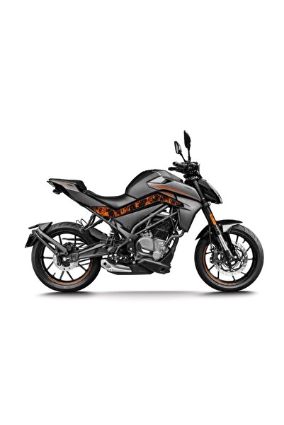 Motiker CF MOTO NK 250 Duman Orta Sticker Etiket Modeli Turuncu