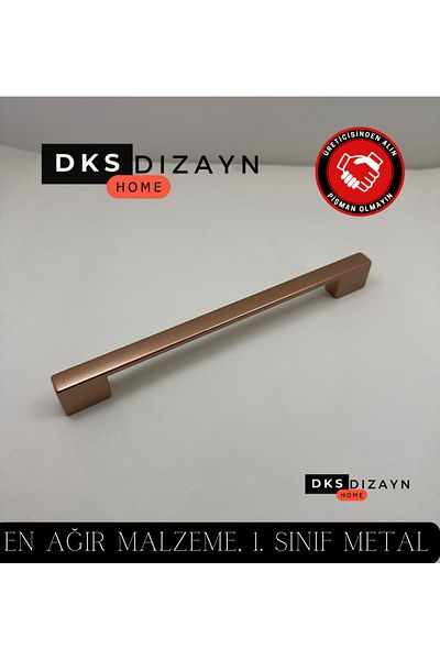 DKSDİZAYN Narcis 160-192 mm ROSE Mâner 1 Clasa Metal Lux Modern Bucătărie Dulap Sertar Mâner Mâner CU PATRU GĂURI