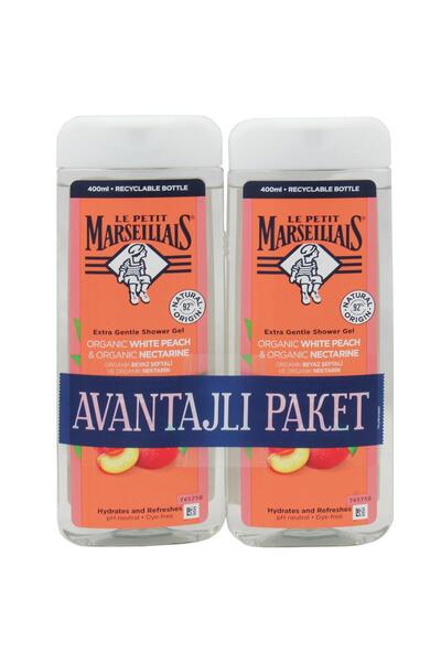 Le Petit Marseillais Beyaz Şeftali Ve Nektarin Organik Duş Jeli 2 X 400 ml