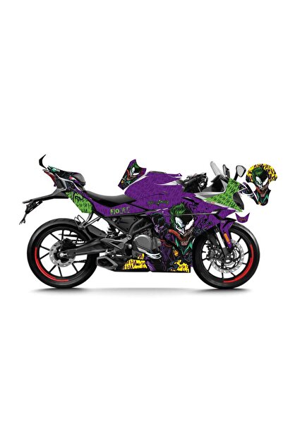 Motiker CFMOTO 250SR Mor - Sarı - Yeşil Joker Venom Sticker Parçalı Motosikle...