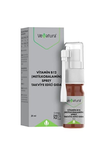 VeNatura Vitamin B12 (Metilkobalamin) Sprey Takviye Edici Gıda 20 ml
