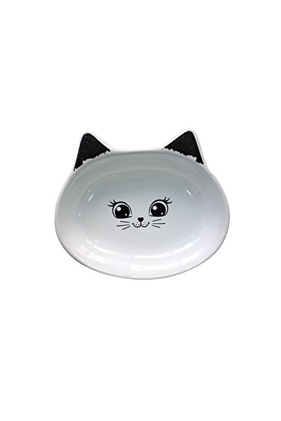 Pet Pretty Seramik Mama Kabı Kedi Derin Beyaz 200Ml