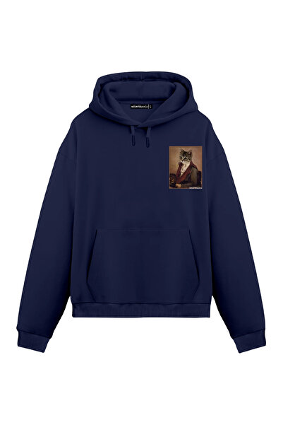 Mounte Bianca Unisex Signor Tekir - Obična majica sa kapuljačom