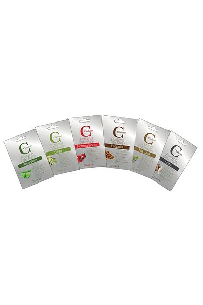 Claderm 20 مل. مجموعة من 6 أقنعة