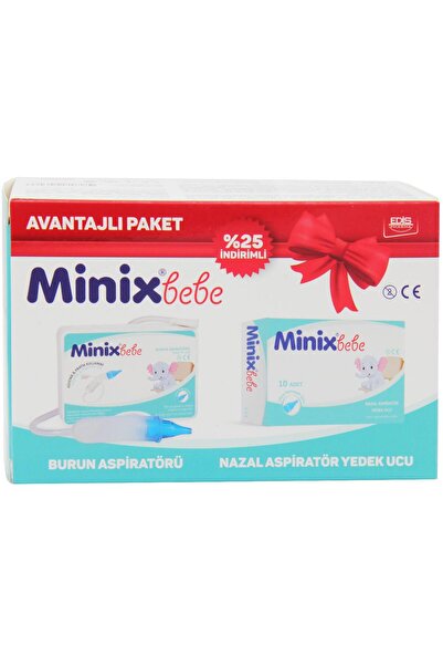 Minix Bebe Minixbebe Nazal Burun Aspiratörü Ve Yedek Ucu 10 lu Avantajlı Paket