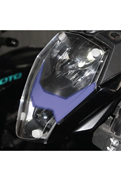 Motiker CF MOTO NK250 2018-2024 Ön Far Led Üstü Yarı Şeffaf Etiket Modeli Mavi