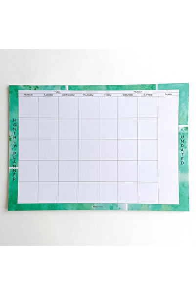 ARONA Ağaçlar Tarihsiz Masaüstü Aylık Planlayıcı