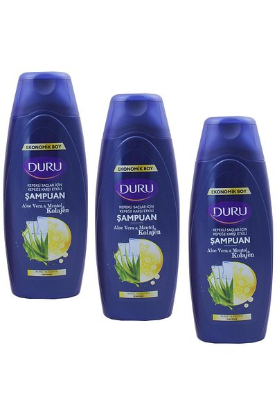Duru Aloe Vera Menthol Collagen Shampoo - 700 ml, 3 Pieces