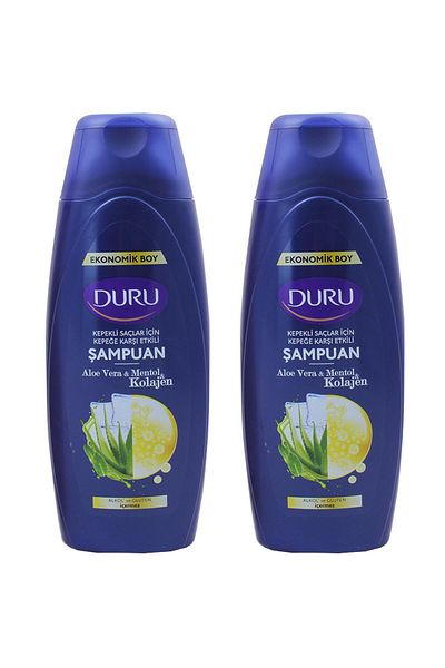 Duru Aloe Vera Menthol Shampoo - Collagen Against Dandruff, 700 ml, 2 Pieces