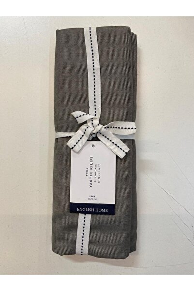 English Home Μπεζ Χρώμα Classy Twill Μαξιλαροθήκη 2 τεμαχίων - 50x70 cm