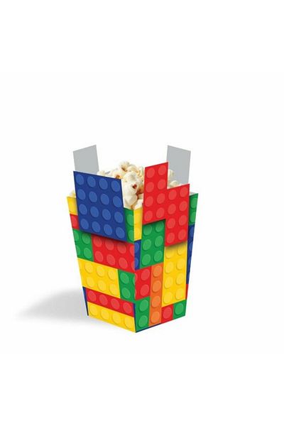 parti sürprizi 8Pcs Corn Box - Block Party Custom Cut