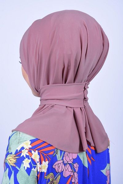 Belifanti Collection Hijab Snap Bonnet Damă Nisip Hijab Gât Bonnet Dried Rose