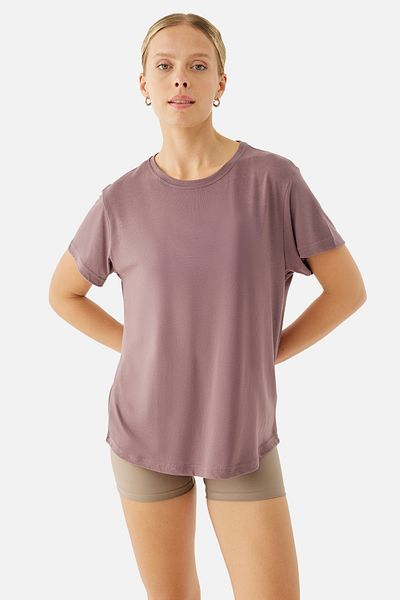 Superstacy Sophia Light-Weight Dark Rose T-Shirt
