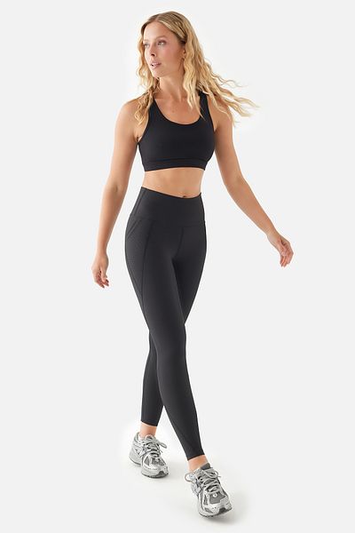 Superstacy Peggy High Waist Mesh Pocket Black Sports Leggings