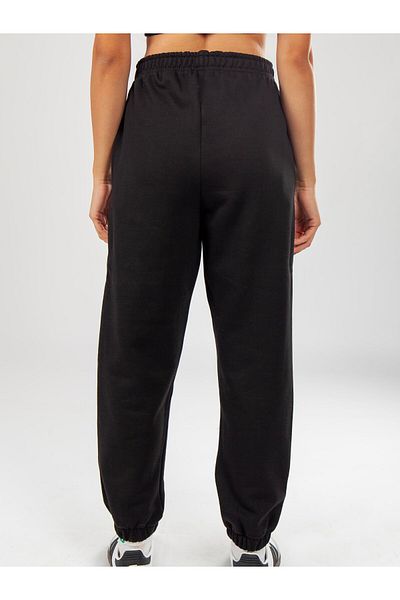 Coredra Μαύρο γυναικείο αθλητικό παντελόνι Jogger