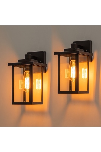 Metal Dekor Ankara Dış Mekan Duvar Aplik-L Tipi Kollu Bahçe Apliği