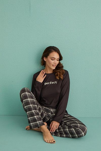 gd goldoremi 14102-8 Set de pijamale termice perfecte pentru femei cu mâneci lungi
