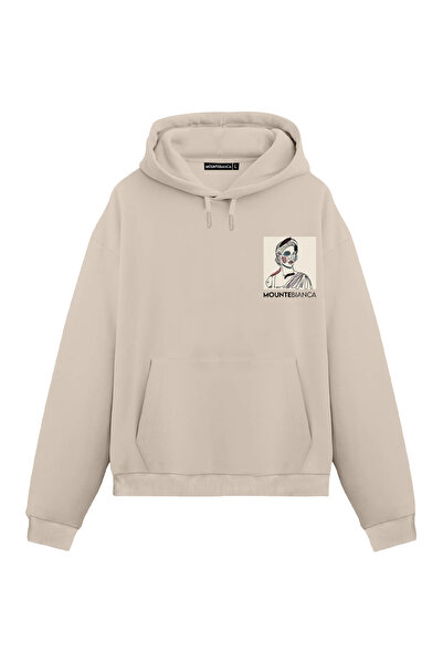 Mounte Bianca Unisex stilizovana - obična majica sa kapuljačom