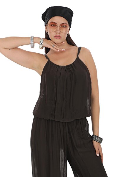 Bohem Stil Italian Stylish Women's Silk Strap Jumpsuit