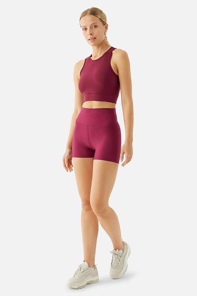 Superstacy Claret Red Emily Sports Short Tights