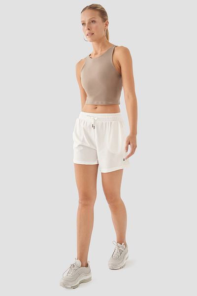 Superstacy Caro Women's Mesh Sports Cream Shorts