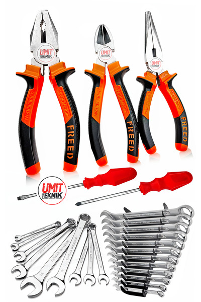 PROXTECH 17 Parça Kombin Anahtar Takım Pense Set ,yıldız Tornavida Kargaburun,yankeski Takım