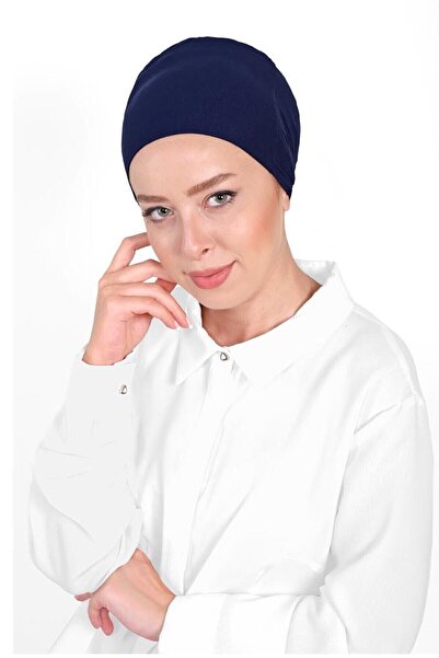 Belifanti Collection بونيه مسطح من القطن الممشط - عبوة من قطعة واحدة - أزرق داكن