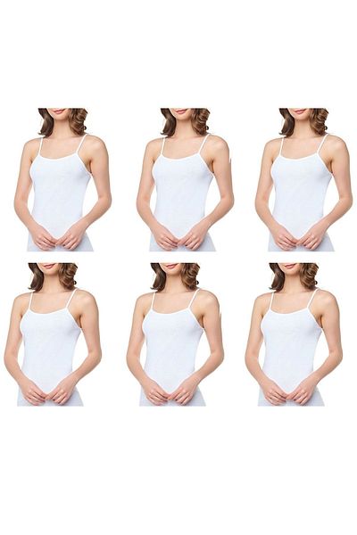 Belifanti Collection White Cotton Women's Athlete - Set of 6, Rope Strap