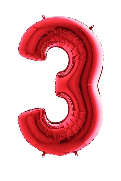 TURKUAZ PARTY Foil Balloon - 16 Red - Pack of 3