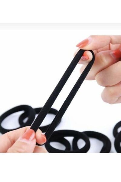 Belifanti Collection Γυναικείο 6 τεμάχιο μαύρο μαλακό ελαστικό κλιπ μαλλιών κ...